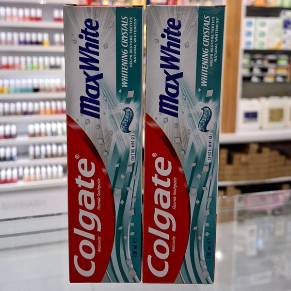 خمیر دندان مکس وایت کلگیت اصل سفید کننده کریستالی 100 میل | Colgate Toothpaste MAX WHITE Whitening Crystals 100ml